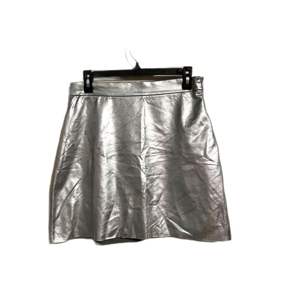 ASOS Silver Metallic Mini Skirt